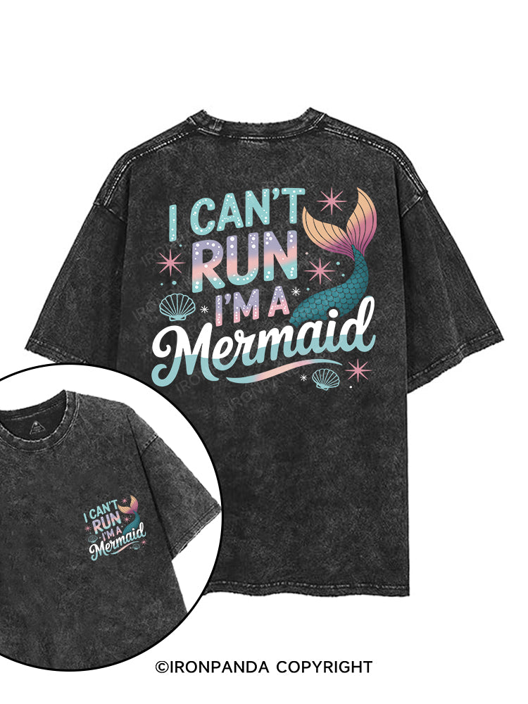 I CAN'T RUN I'M A MERMAID printed Gym Shirt