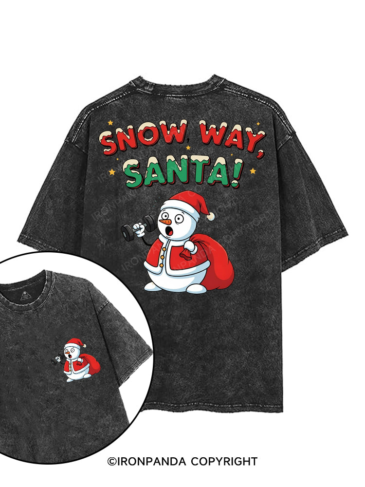 SNOW WAY SANTA printed Gym Shirt