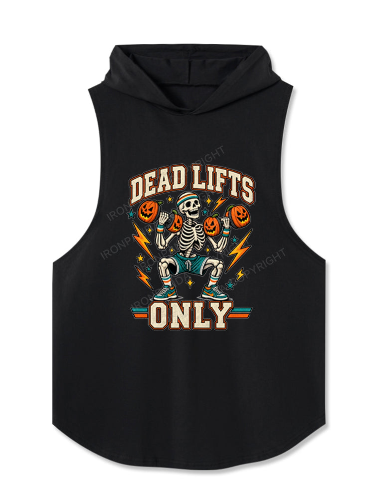 Dead Lifts Only Halloween Skeleton Hooded Tank