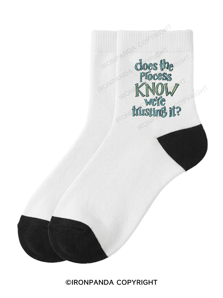 DOES THE PROCESS KNOW WE'RE TRUSTING IT Crew Socks