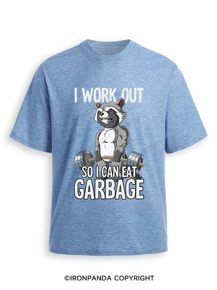 I workout so I can eat garbage Ultra Soft Heather T-Shirt