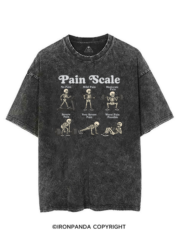 Pain Scale Skeleton VINTAGE GYM SHIRT
