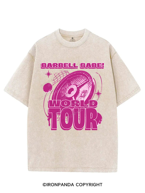 barbell babe world tour VINTAGE GYM SHIRT