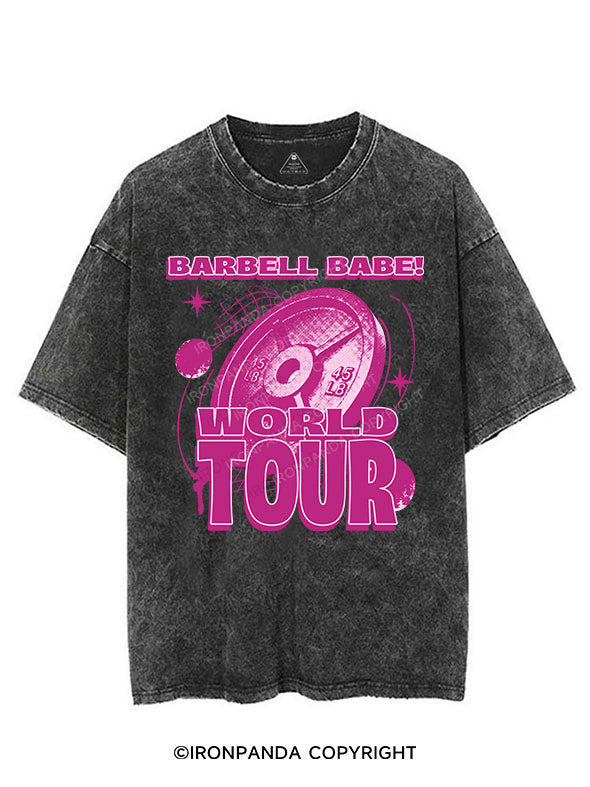 barbell babe world tour VINTAGE GYM SHIRT