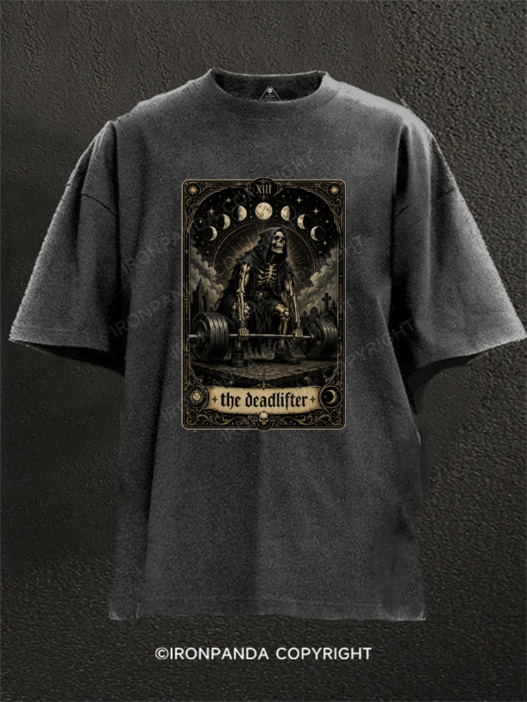 The Deadlifter Gothic Skeleton Washed Gym Shirt