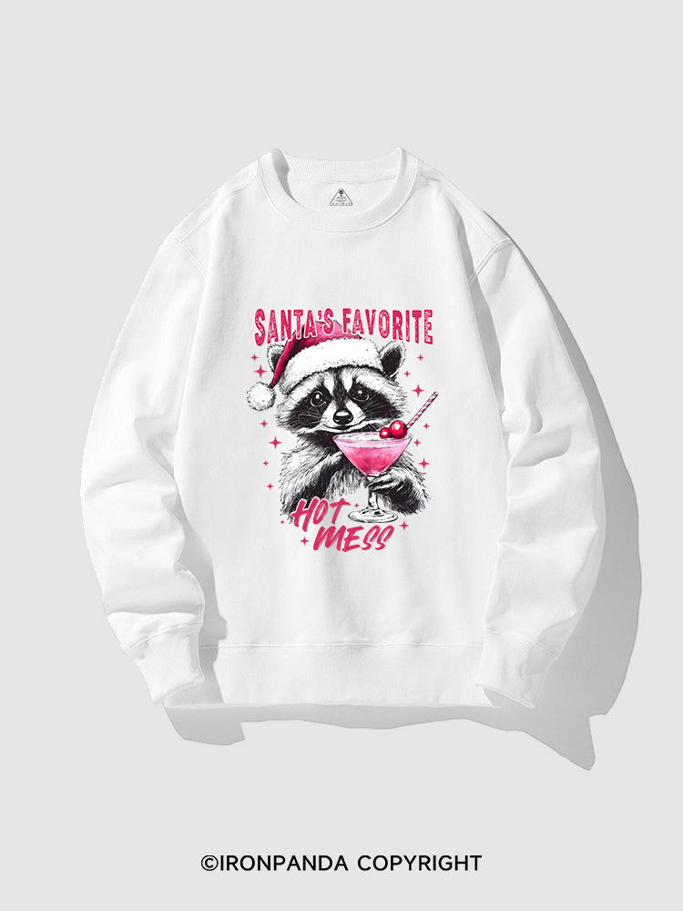 SANTA'S FAVORITE HOT MESS CREWNECK Sweatshirt