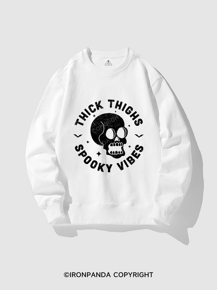 THICK THIGHS SPOOKY VIBES CREWNECK Sweatshirt