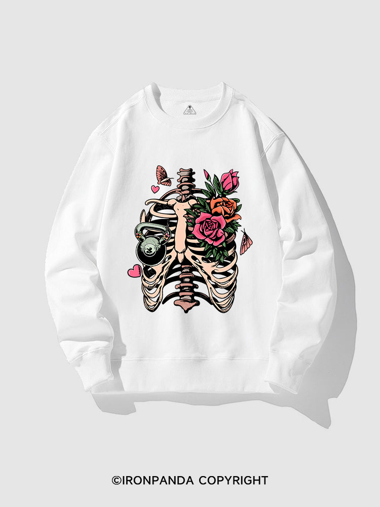 SKELETON AND KETTLEBELL CREWNECK Sweatshirt