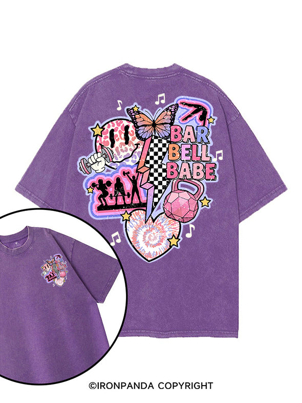 barbell babe printed Gym Shirt