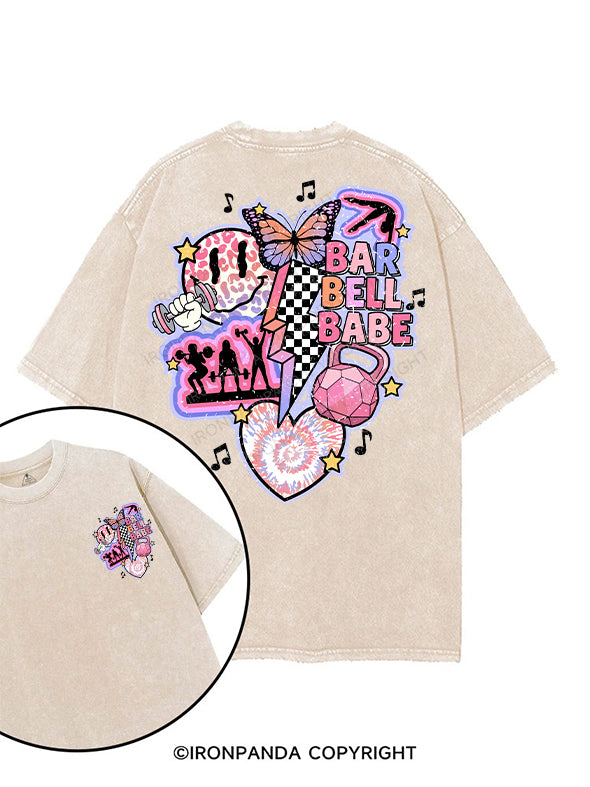barbell babe printed Gym Shirt