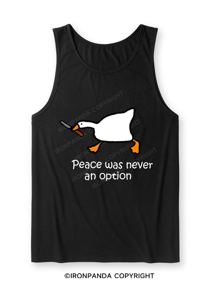 peace was never an option Ultra Soft Heather Tank