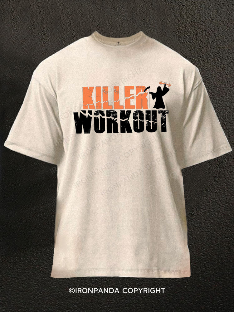 Killer Workout Washed Gym Shirt