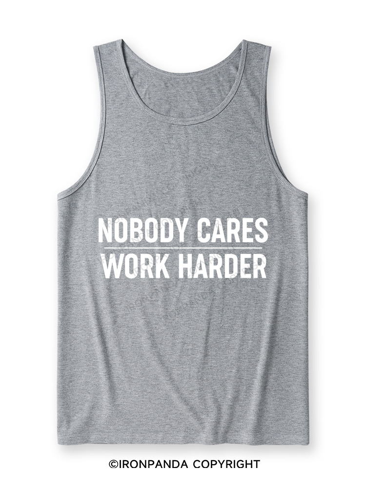 Nobody Cares Work Harder Ultra Soft Heather Tank