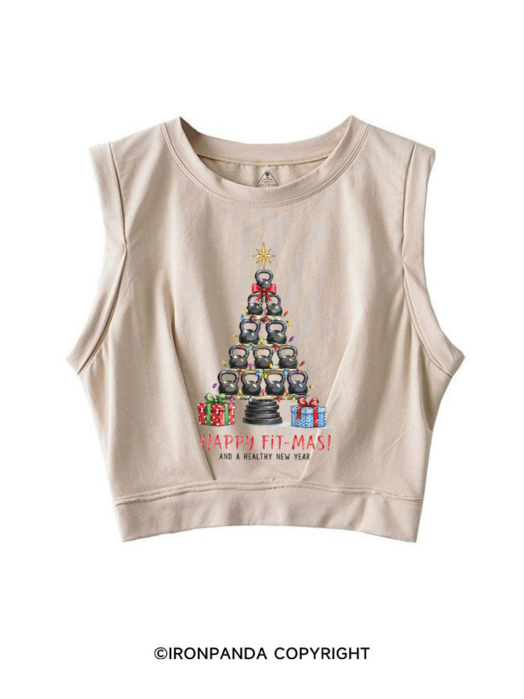 HAPPY FIT-MAS! AND A HEALTHY NEW YEAR SLEEVELESS CROP TOPS