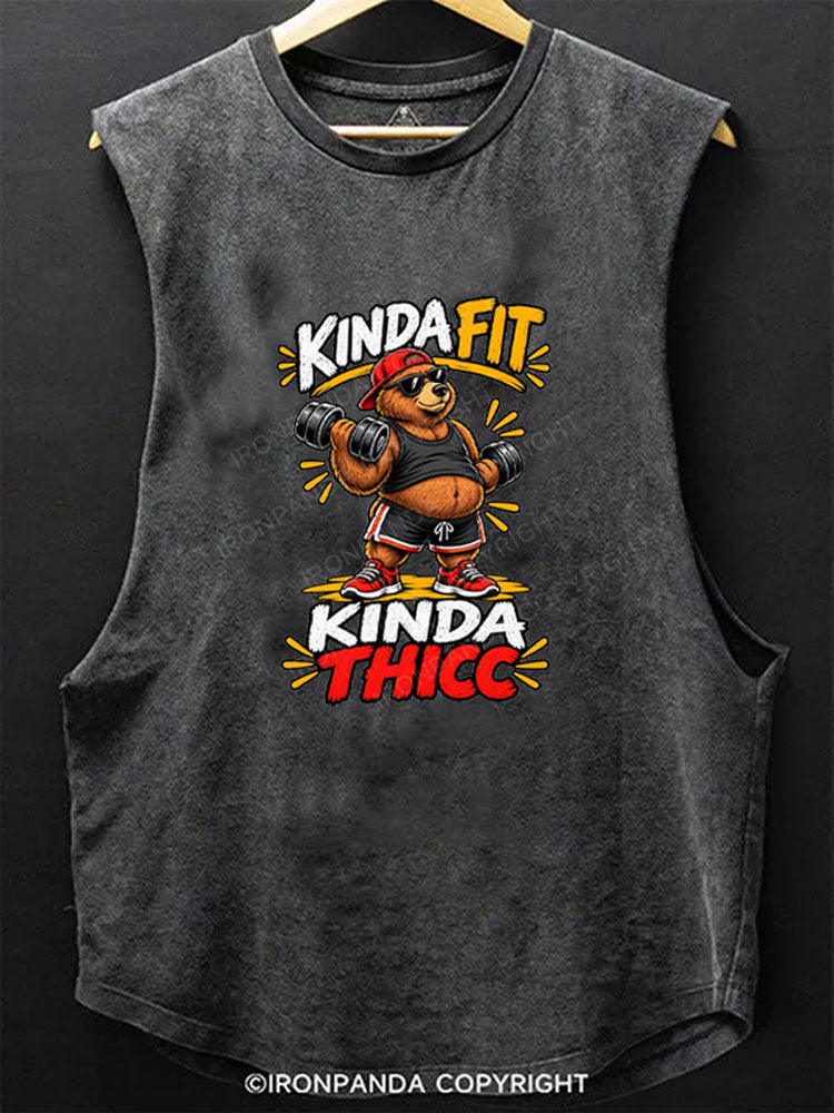 Kinda Fit Kinda Thicc Scoop Bottom Cotton Tank