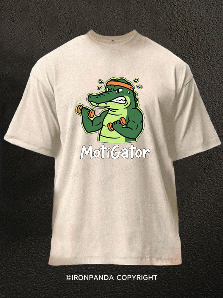 Motigator Alligator Washed Gym Shirt