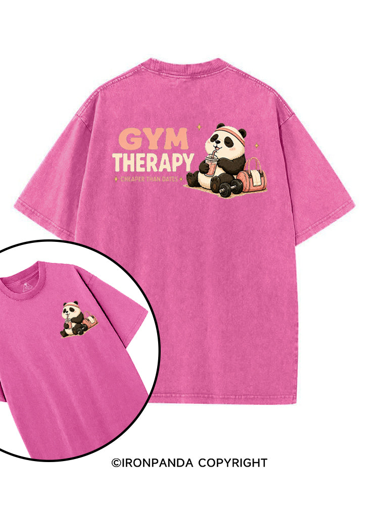 Gym Therapy Cheaper Than Dates printed Gym Shirt