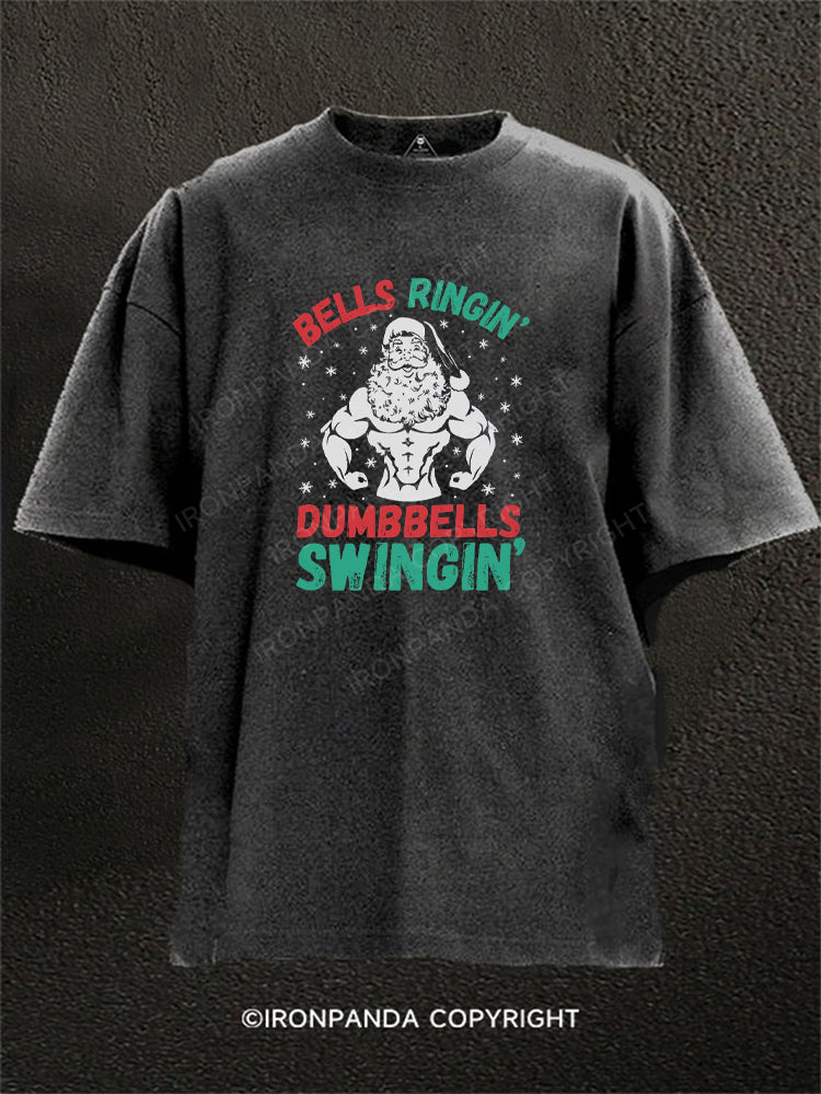 BELLS RINGIN DUMBBELLS SWINGIN Washed Gym Shirt