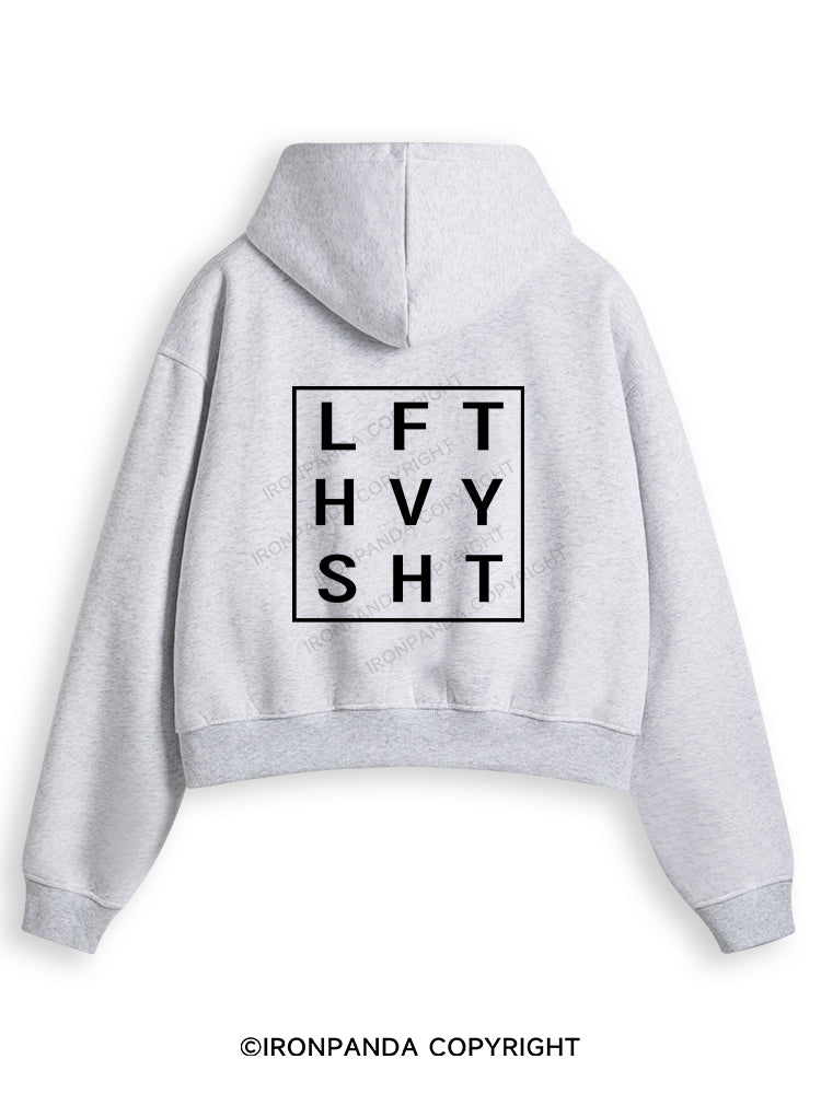 LFT HVY SHT Fleece Crop Zip Up Hoodie