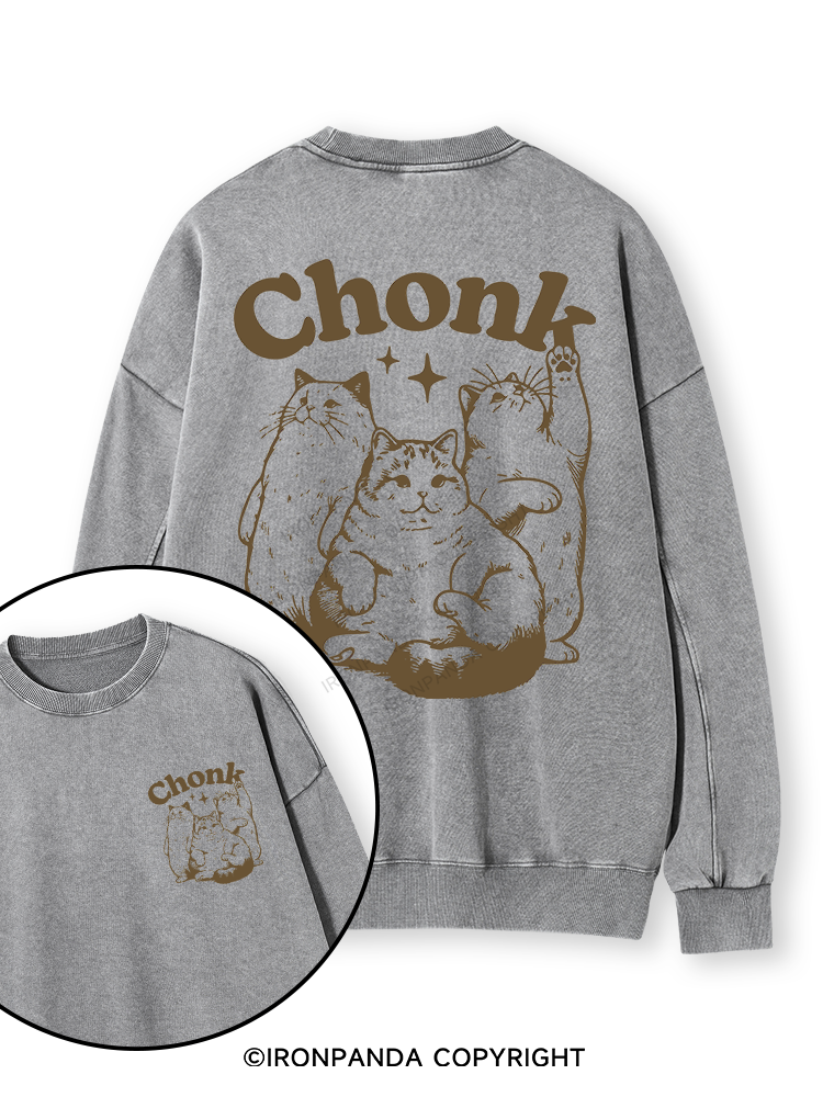 chonk Double-Sided Printed Washed Sweatshirt