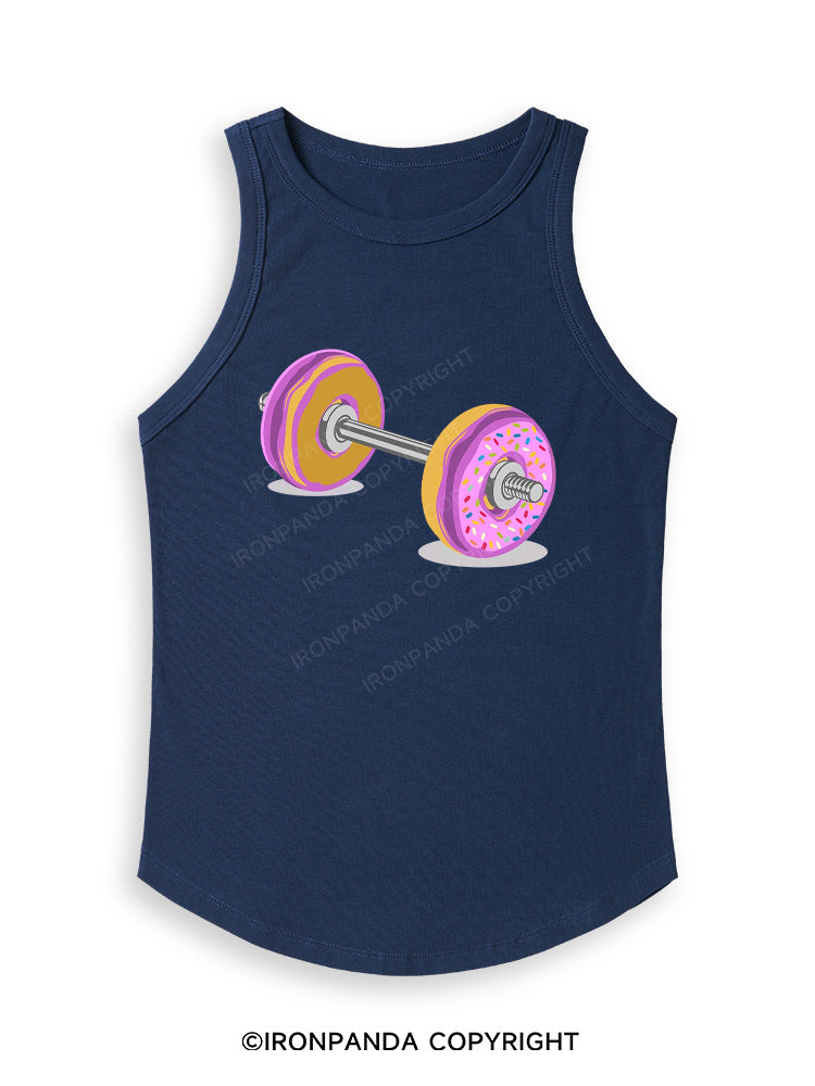 DONUT BARBELL Fitted Tank Top