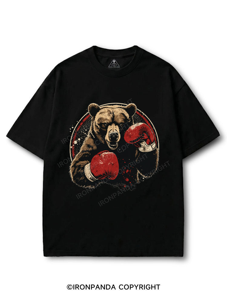 Retro Boxing Bear COTTON PUMP COVER