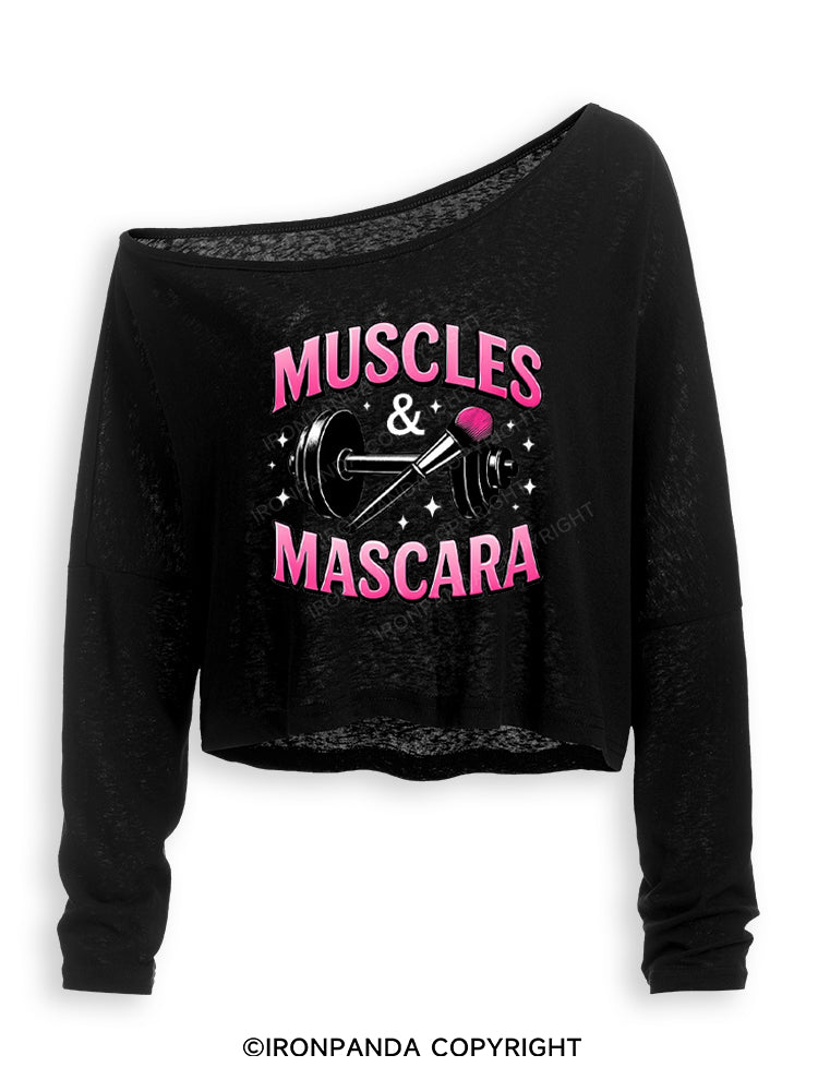 Muscles & Mascara Off Shoulder Long Sleeve Crop Top