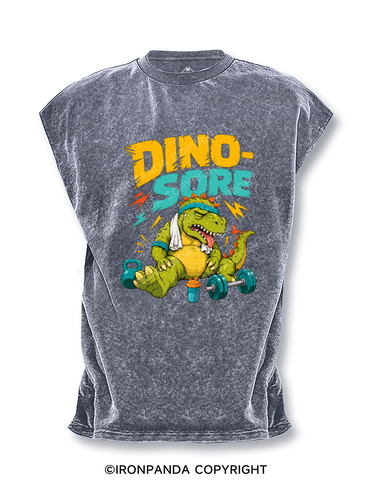 Dino Sore Gym Workout Exercise Cut Off Tank