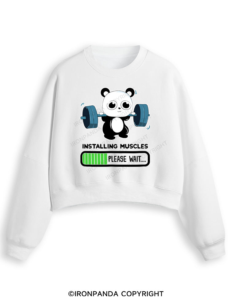 BENCH PANDA Fleece Crop Sweatshirt