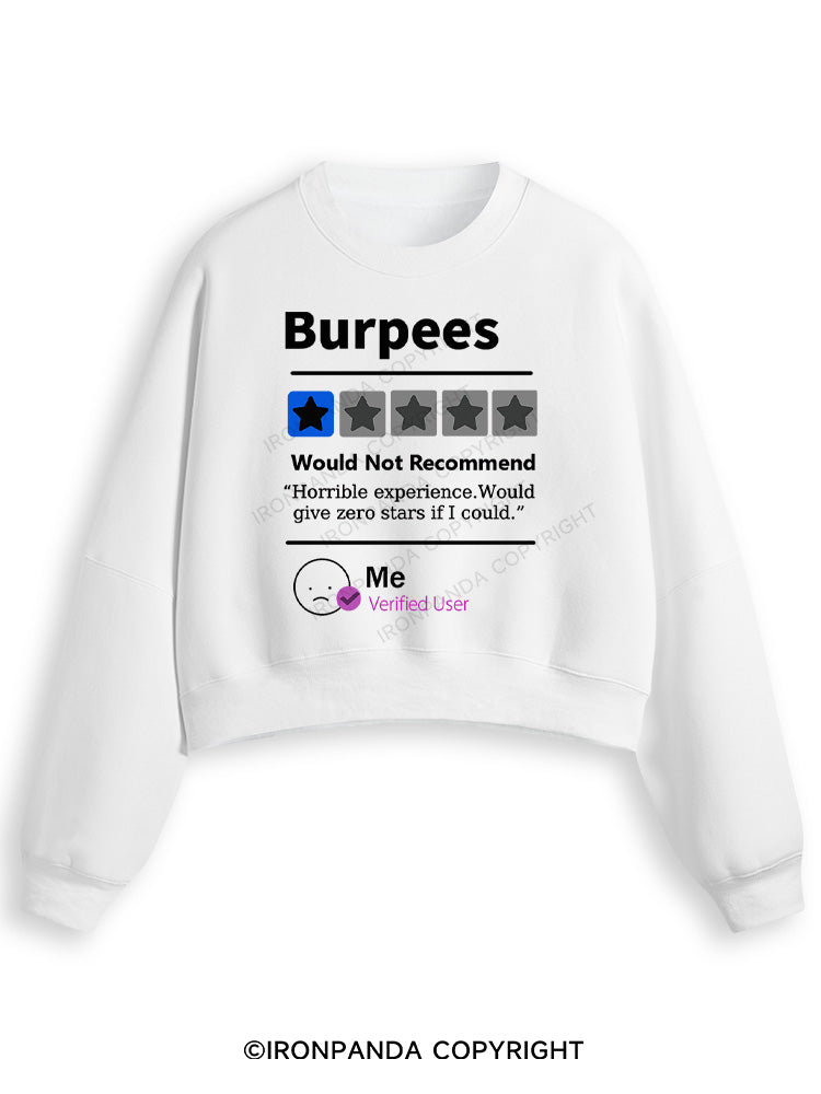 BURPEES REVIEWED Fleece Crop Sweatshirt