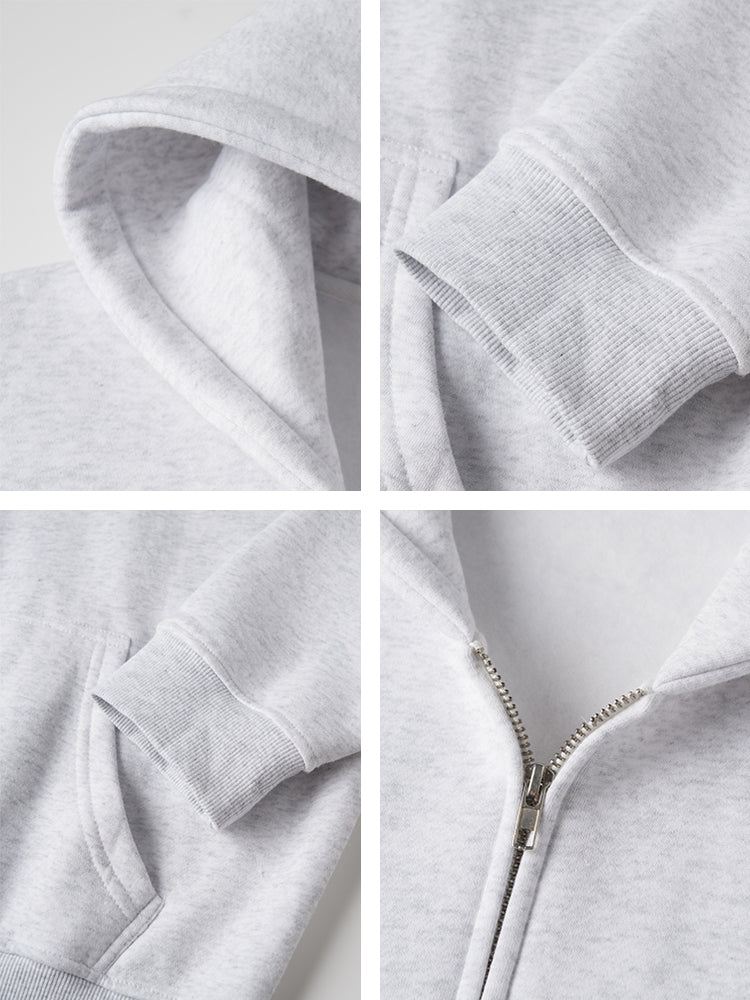 OH, LOOK! NOBODY GIVES A SHIT Fleece Crop Zip Up Hoodie