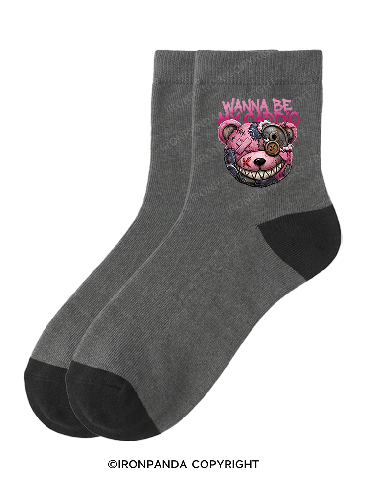 WANNA BE MY CARDIO Crew Socks
