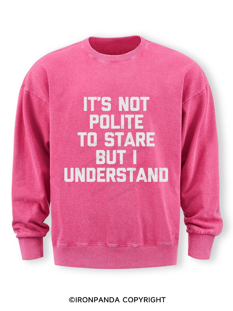 It's Not Polite To Stare But I Understand Washed Sweatshirt
