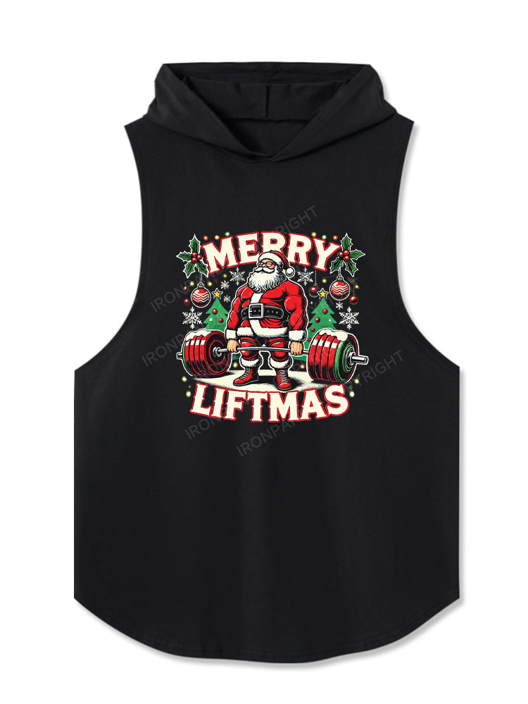 Merry Liftmas Santa Christmas Hooded Tank