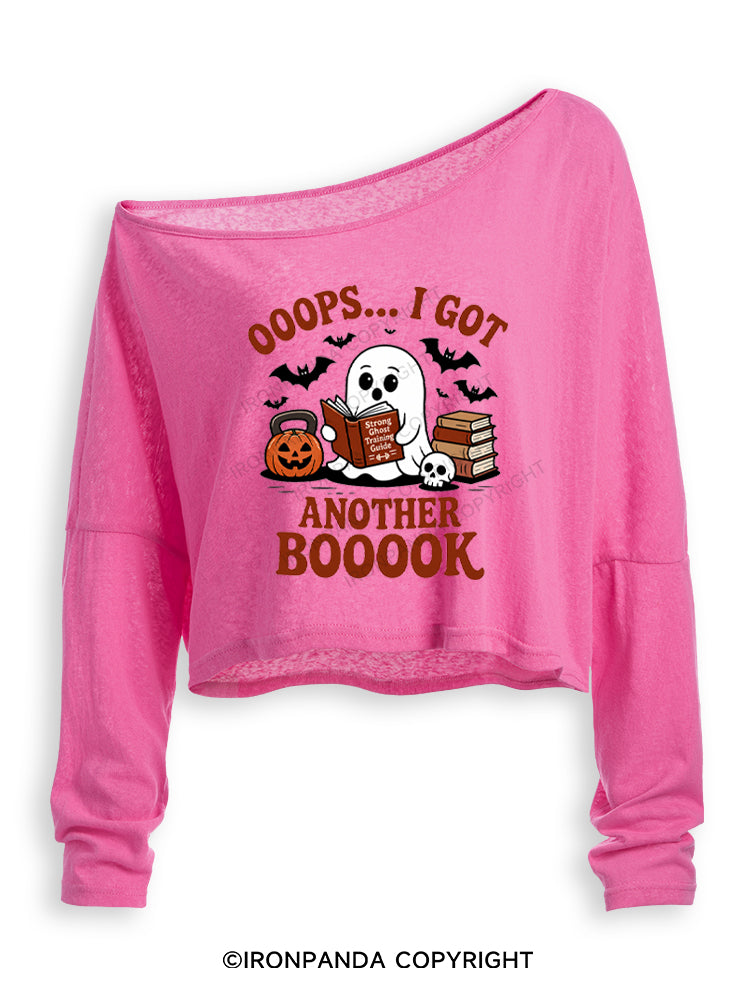 OOOPS... I GOT ANOTHER BOOOOK Off Shoulder Long Sleeve Crop Top