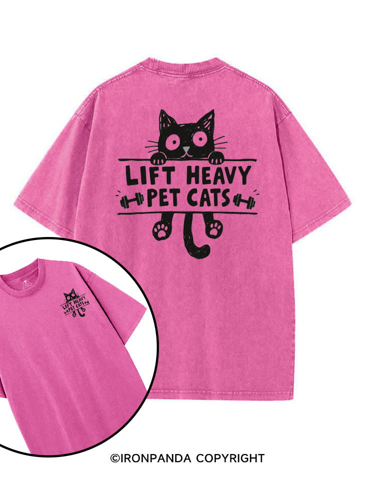 LIFT HEAVY PET CATS GYM KITTY printed Gym Shirt