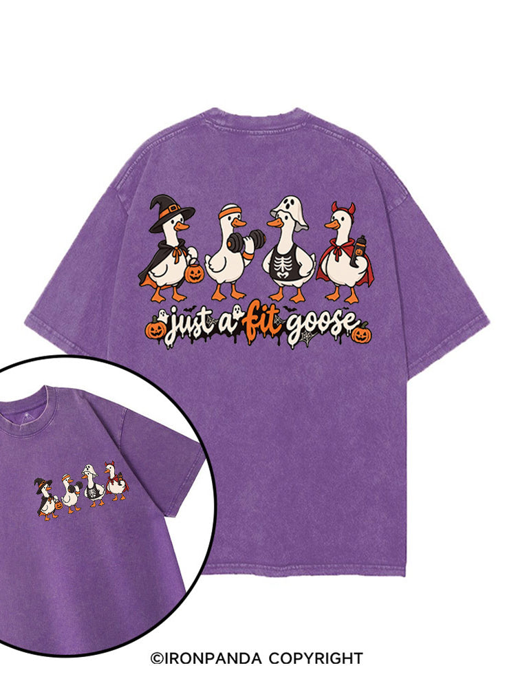 Just a Fit Goose Cute Goose Workout printed Gym Shirt