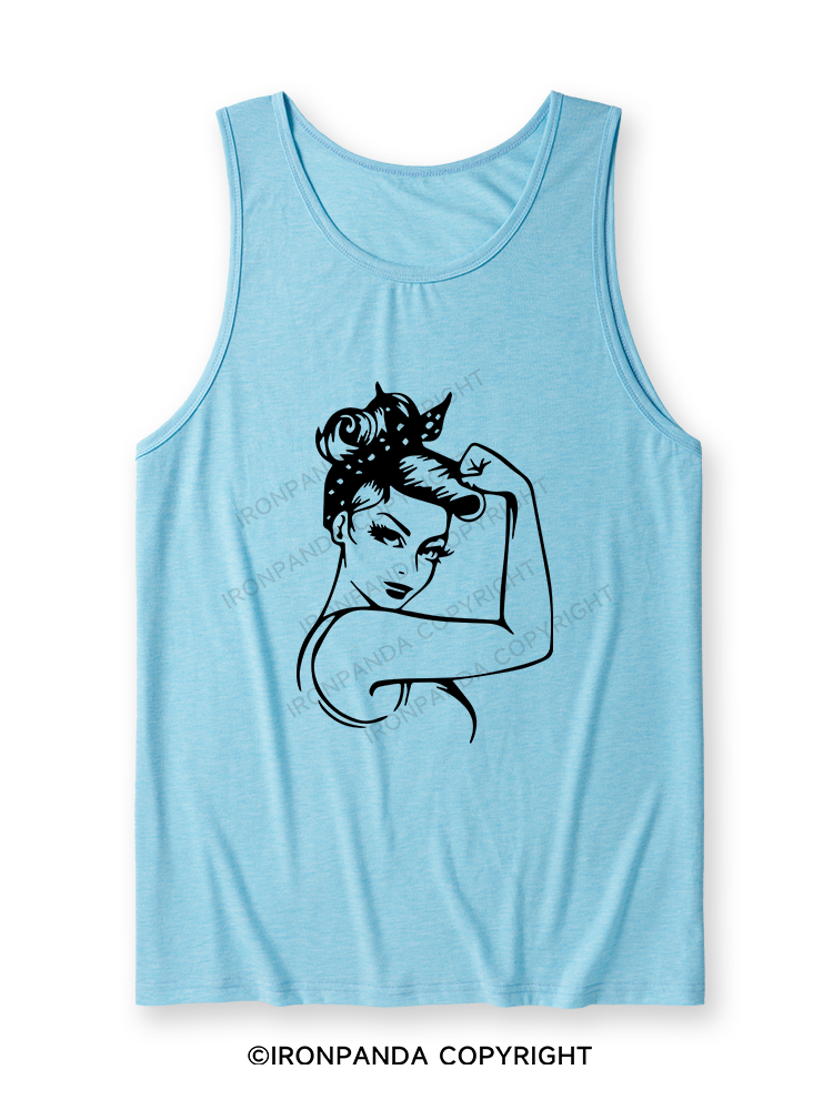 Power Woman With Muscles Ultra Soft Heather Tank