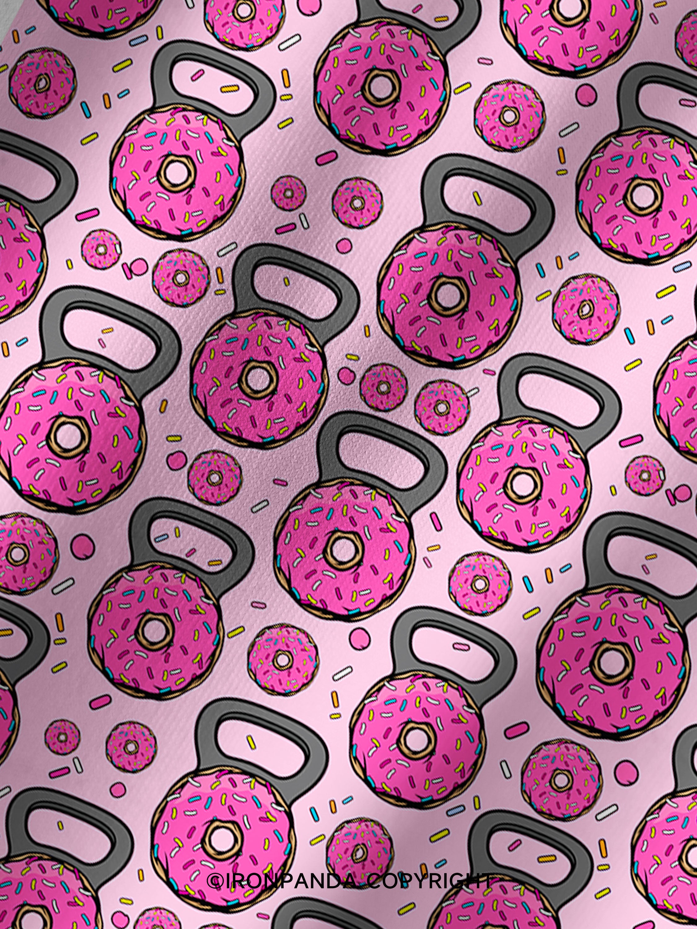 DONUT BARBELL Printed Yoga Shorts