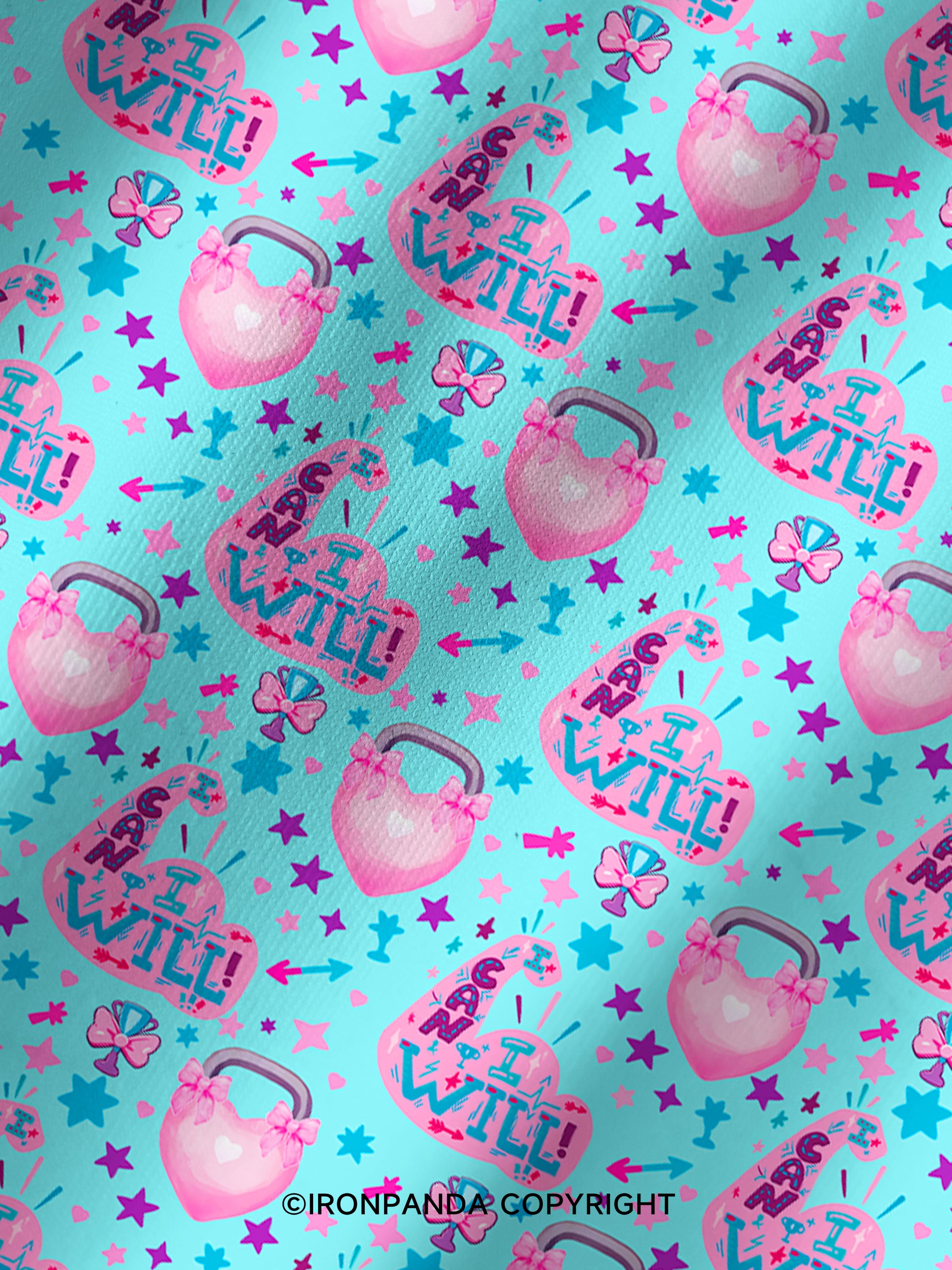 I CAN AND I WILL STRONG MUSCLE Printed Yoga Shorts