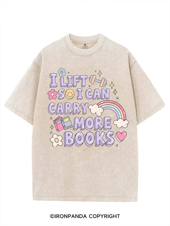 I LIFT SO I CAN CARRY MORE BOOKS VINTAGE GYM SHIRT