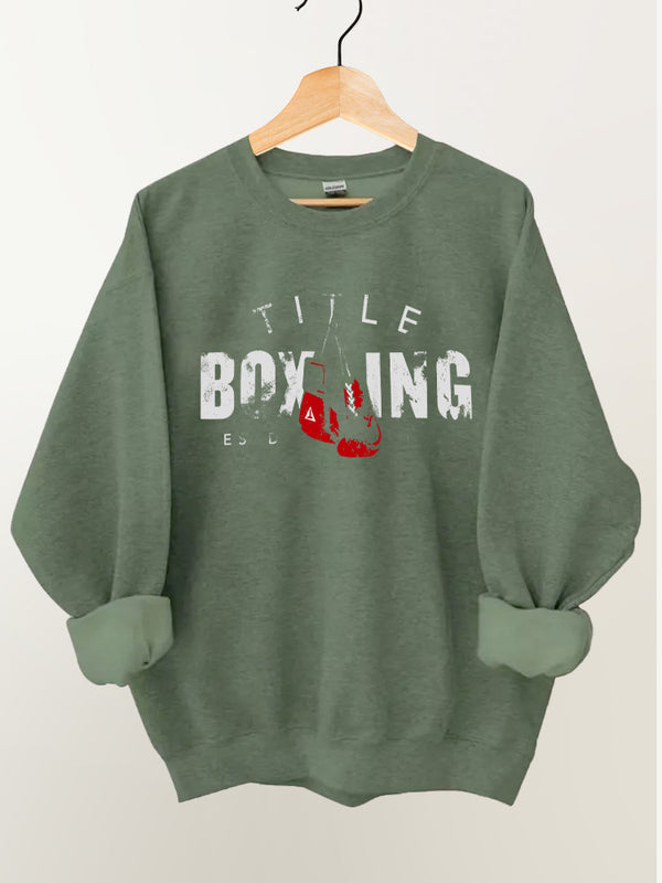 Boxing Vintage Gym Sweatshirt