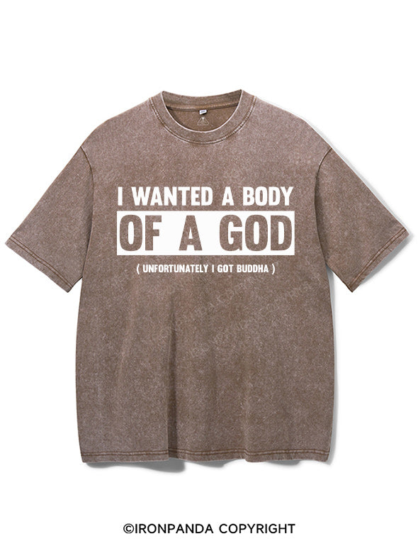 Workout Buddha Joke Washed Gym Shirt