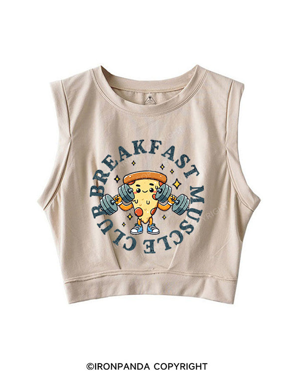 breakfast muscle club SLEEVELESS CROP TOPS