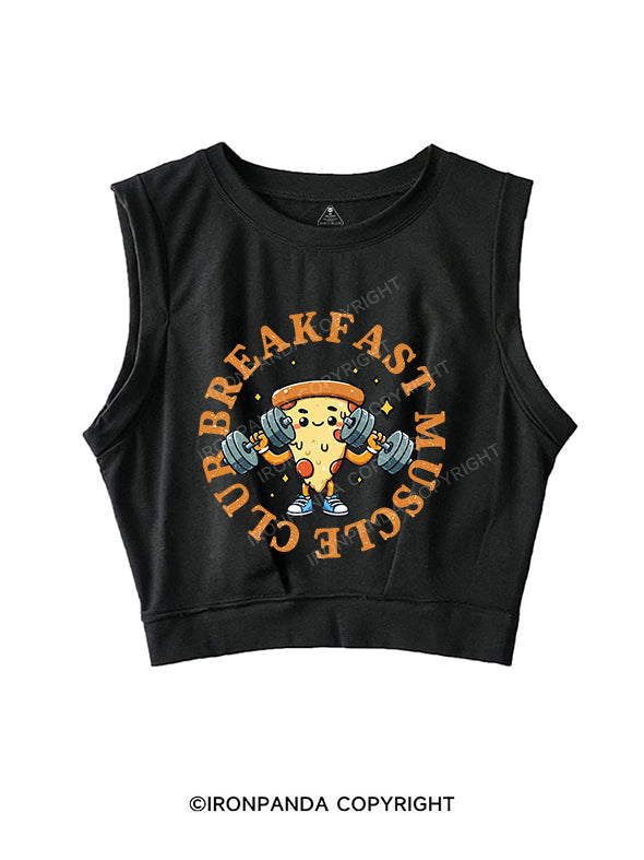 breakfast muscle club SLEEVELESS CROP TOPS