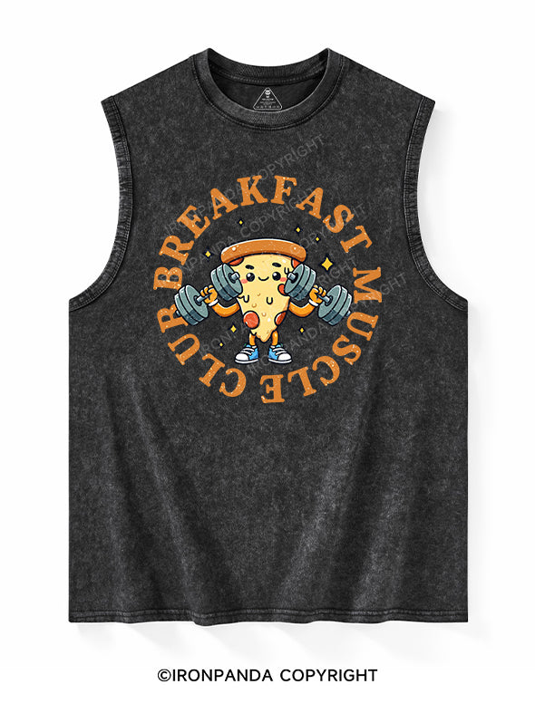 breakfast muscle club Washed Tank