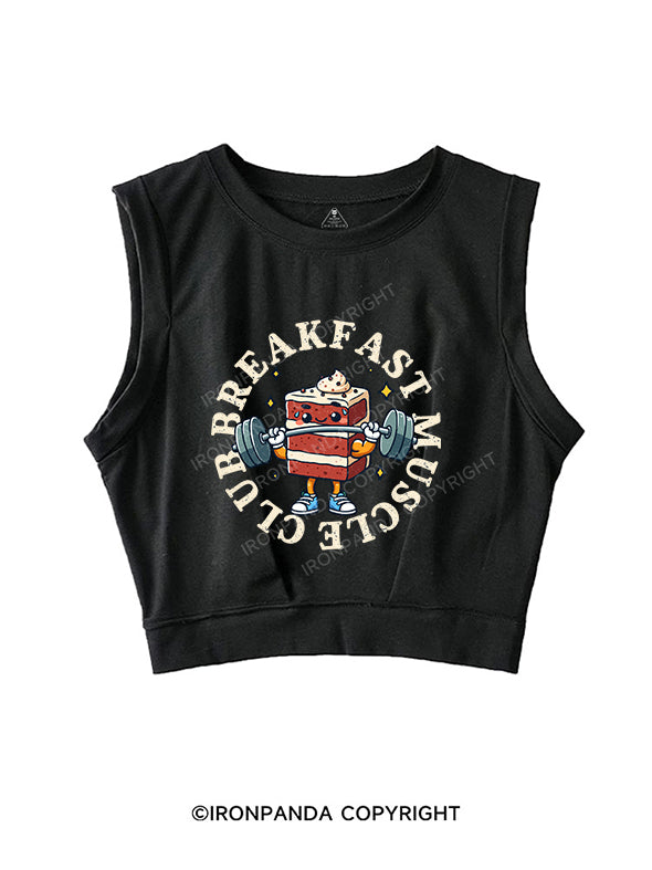 breakfast muscle club SLEEVELESS CROP TOPS