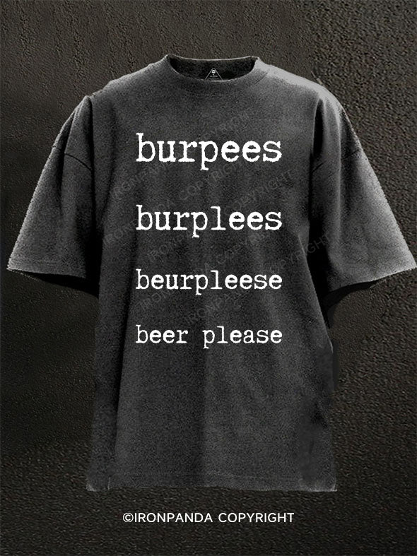 burpees Washed Gym Shirt