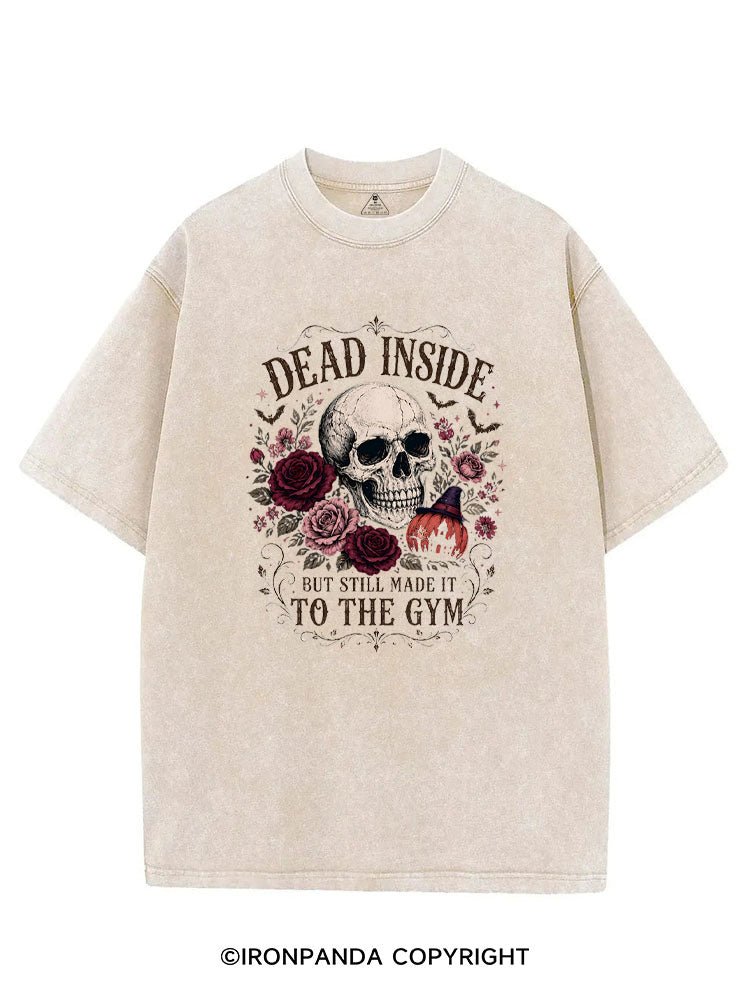 Dead Inside But Still Made It to the Gym Halloween Skeleton VINTAGE GYM SHIRT