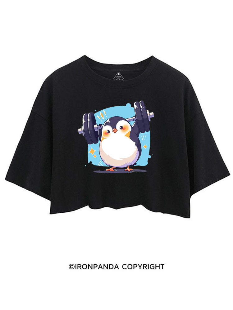 PENGUIN POWER WEIGHTLIFTING CLUB CROP TOPS